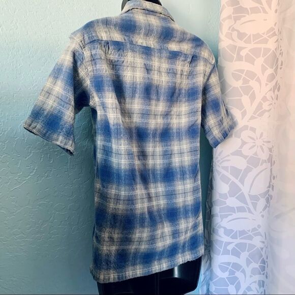 Pendleton Blue & Gray Wool Plaid Short Sleeve Board Shirt Size XS - Picture 9 of 10